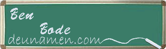 Ben Bode Visitenkarte